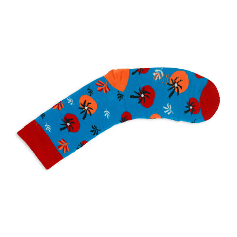 An image of a Green Tomatoes calf length sock by Doris & Dude