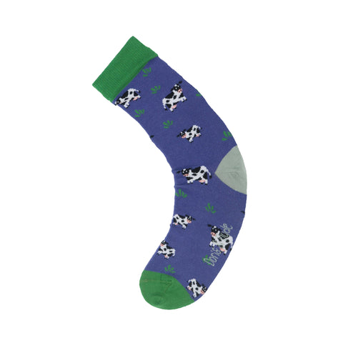 An image of a Purple Cow calf length tights by Doris & Dude