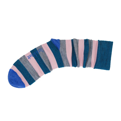 An image of a Pink Stripe knee length sock by Doris & Dude