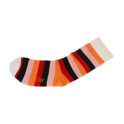 An image of a Red Stripe calf length sock by Doris & Dude
