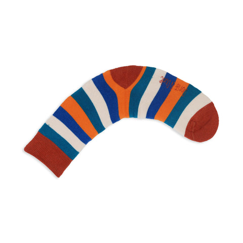 An image of a Orange Stripe calf length sock by Doris & Dude