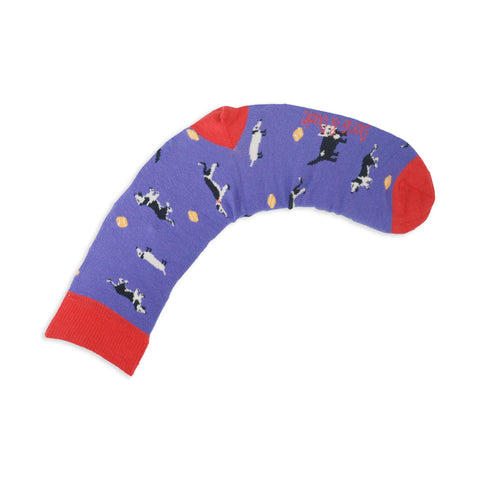 An image of a Purple Dog calf length sock by Doris & Dude