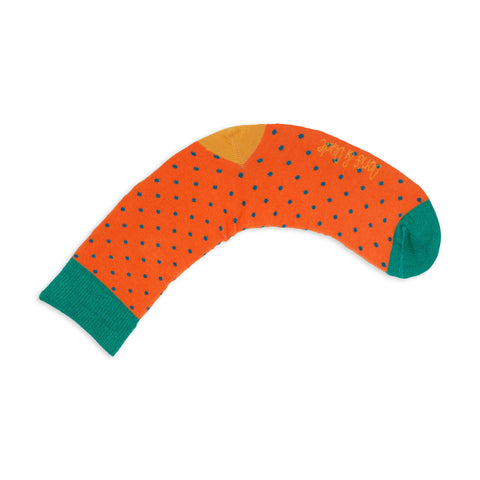 An image of a Orange Spot calf length sock by Doris & Dude