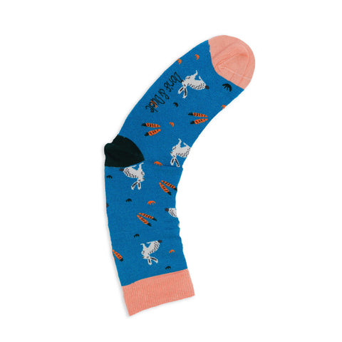 An image of a Blue Rabbits calf length sock by Doris & Dude