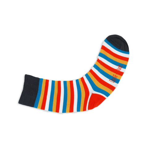 An image of a Gold Stripe calf length sock by Doris & Dude