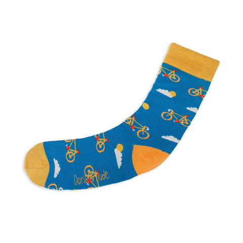 An image of a Blue Bike Racer calf length sock by Doris & Dude