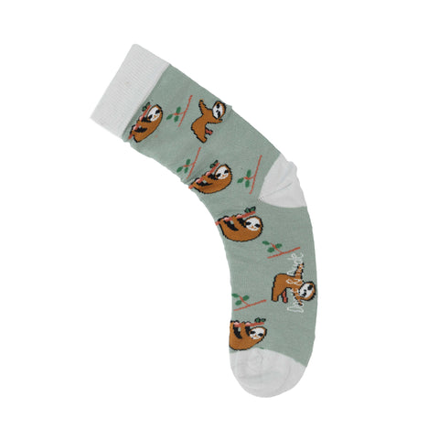 An image of a Sage Sloth  calf length sock by Doris & Dude