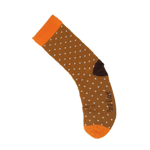 An image of a Bronze Spot  ankle length sock by Doris & Dude