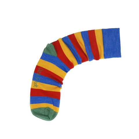 An image of a Blue Stripe  calf length sock by Doris & Dude