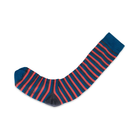 An image of Pink Stripe, calf-length sock by Doris & Dude