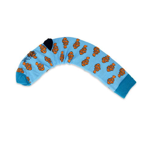 An image of Blue Clownfish, calf-length sock by Doris & Dude